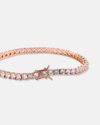 Bruce & Co Clear Zirconia Tennis Bracelet, 3 mm, Rose-Gold-Tone Copper