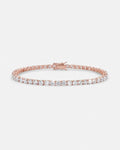 Bruce & Co Clear Zirconia Tennis Bracelet, 3 mm, Rose-Gold-Tone Copper