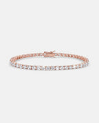 Bruce & Co Clear Zirconia Tennis Bracelet, 3 mm, Rose-Gold-Tone Copper