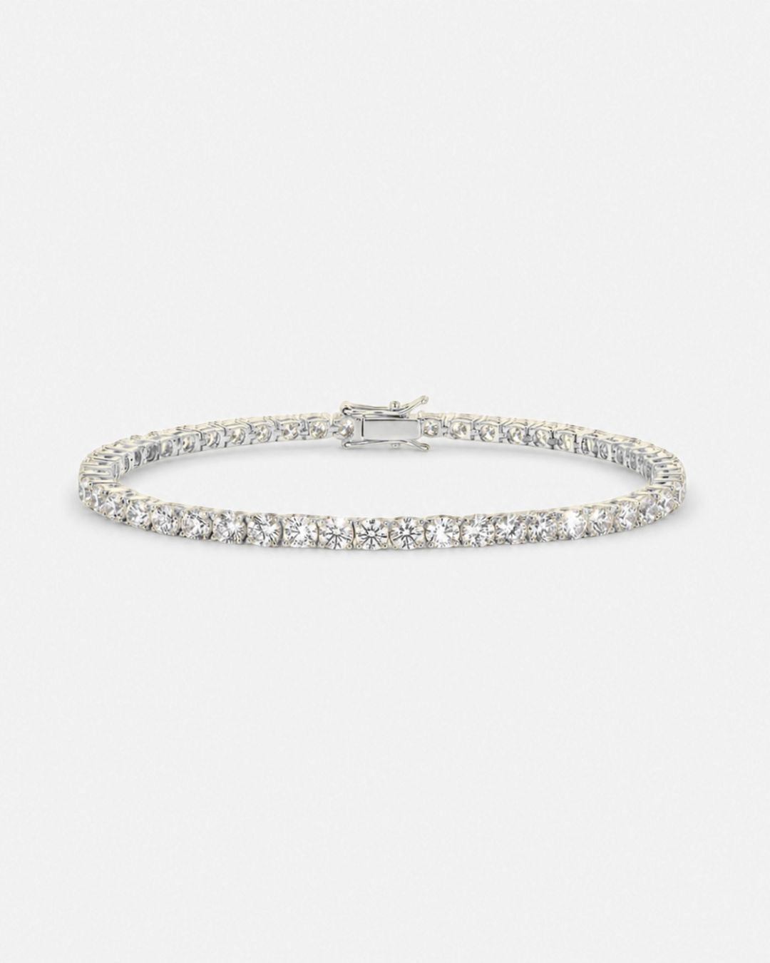 Bruce & Co Clear Zirconia Tennis Bracelet, 3 mm, Silver-Plated