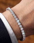 Bruce & Co Reserva – Clear Zircon Tennis Bracelet, 4 mm, Silver-Plated