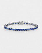 Bruce & Co Reserva – Blue Zircon Tennis Bracelet, 4 mm, Silver-Plated