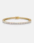 Bruce & Co Reserva – Clear Tennis Bracelet, 4 mm, 14K Gold-Plated