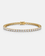 Bruce & Co Clear Zircon Tennis Bracelet, 4 mm, 14K Gold-Plated