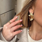Bruce & Co Iris – Ridged Spiral Statement Earrings