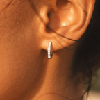 Bruce & Co Zirconia Huggie Hoop Earrings, 13 mm
