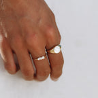 Bruce & Co Five Freshwater Pearl Ring, Steel