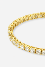 Bruce & Co Clear Zircon Tennis Bracelet, 4 mm, 18K Gold-Plated