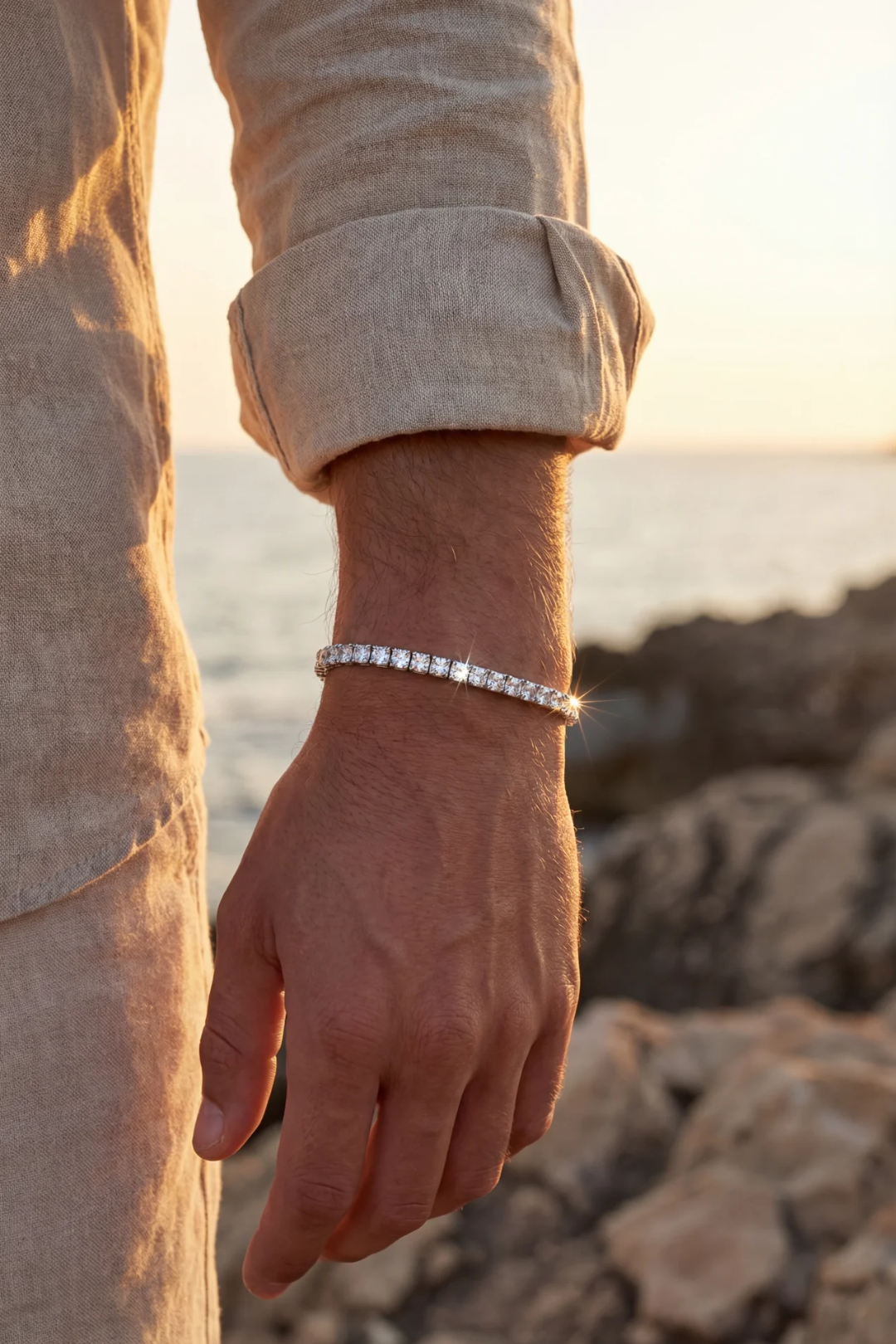 Bruce & Co Clear Zircon Tennis Bracelet, 4 mm, Silver-Tone