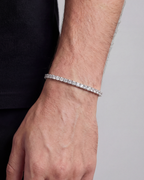 Bruce & Co Clear Zircon Tennis Bracelet, 4 mm, Silver-Tone
