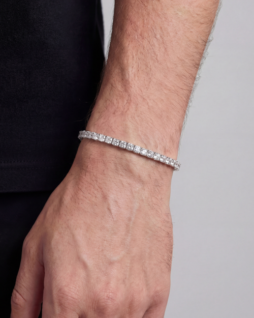 Bruce & Co Clear Zircon Tennis Bracelet, 4 mm, Silver-Tone
