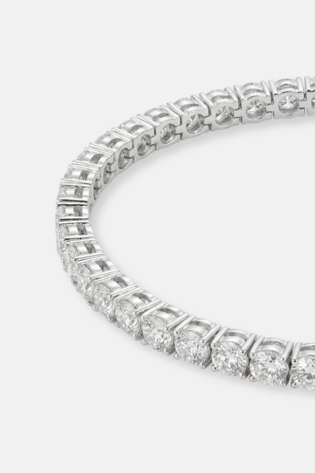 Bruce & Co Clear Zircon Tennis Bracelet, 4 mm, Silver-Tone