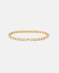 Bruce & Co Clear Zircon Tennis Bracelet, 4 mm, 18K Gold-Plated