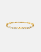 Bruce & Co Clear Zircon Tennis Bracelet, 4 mm, 18K Gold-Plated