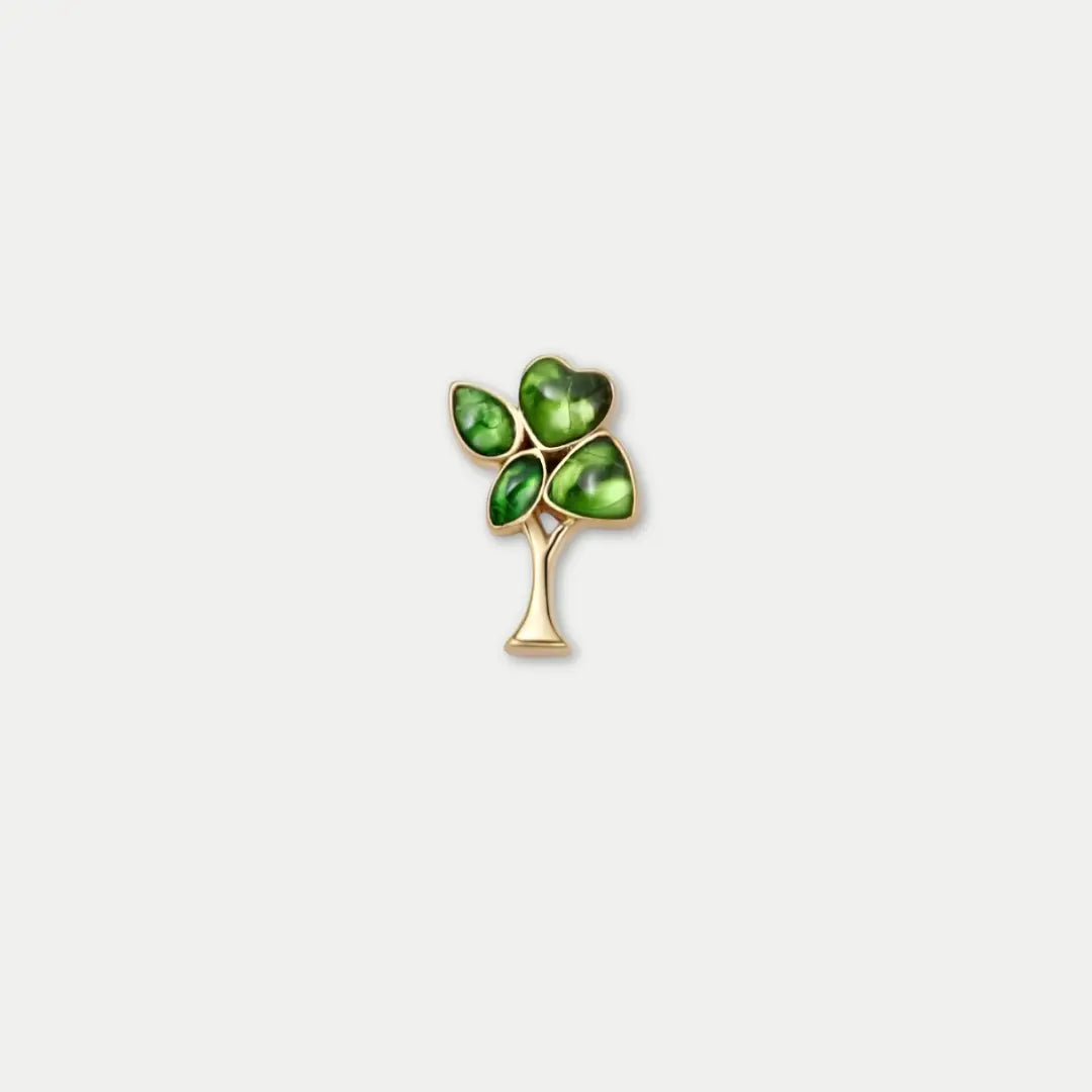 Bruce & Co Green Leaf Tree Charm, Gold-Tone