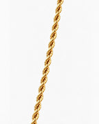 Bruce & Co Tressé Acier – Men’s 18K Gold-Plated Rope Chain Bracelet, 5 mm, Adjustable
