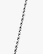 Bruce & Co Tressé Acier – Men’s Stainless Steel Rope Chain Necklace, 5 mm, 50 cm