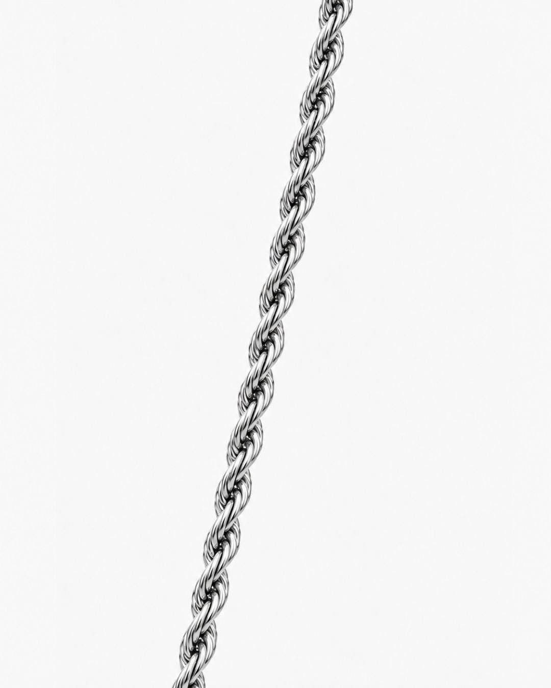 Bruce & Co Tressé Acier – Men’s Stainless Steel Rope Chain Bracelet, 5 mm, Adjustable