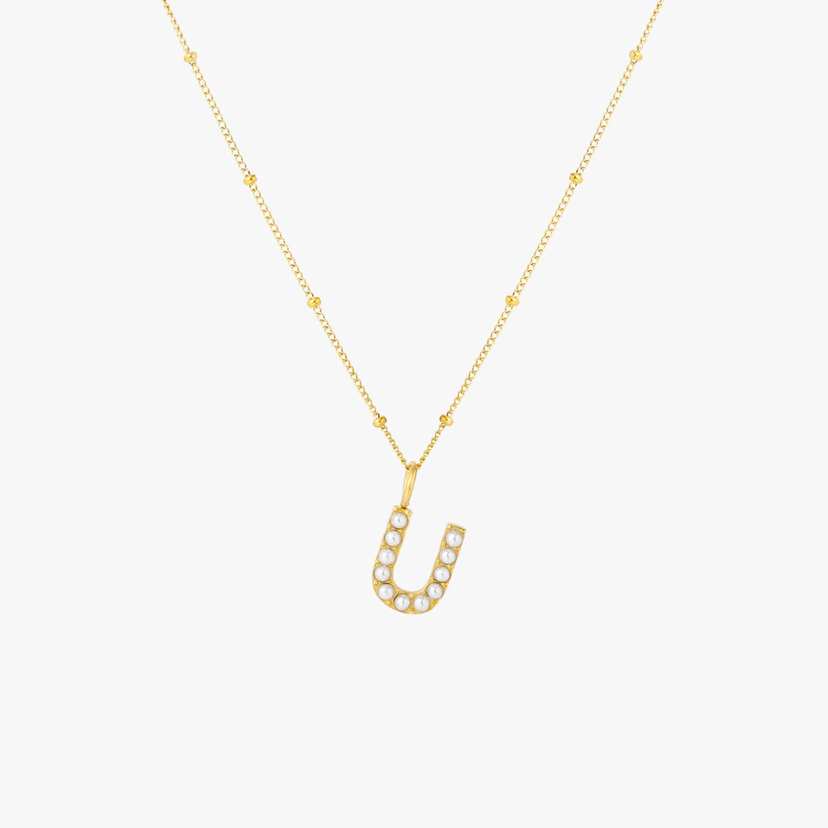 Bruce & Co Mother-of-Pearl Initial Necklace, A–Z