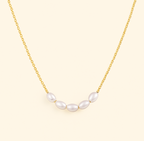 Bruce & Co Kona – Five Pearl Detail Chain Necklace
