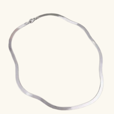 Bruce & Co Chelsea – Flat Herringbone Chain Necklace