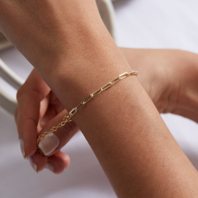 Adjustable Paperclip Link Bracelet — Maui