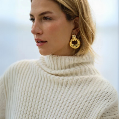Bruce & Co Hampton – Double Ring Statement Earrings