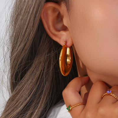 Bruce & Co Lille – Broad Disc Hoop Earrings