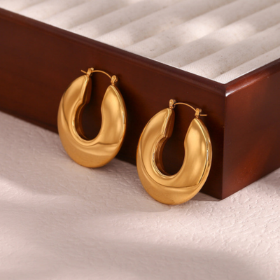 Bruce & Co Lille – Broad Disc Hoop Earrings