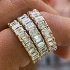 Bruce & Co Athena – Emerald-Cut Crystal Band Ring