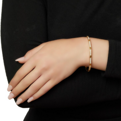 Bruce & Co Malaga – Pave Screw Detail Bangle
