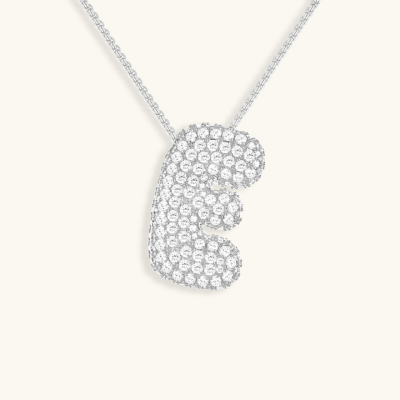 Bruce & Co Bubble Initial Crystal Necklace, A–Z, 18 in