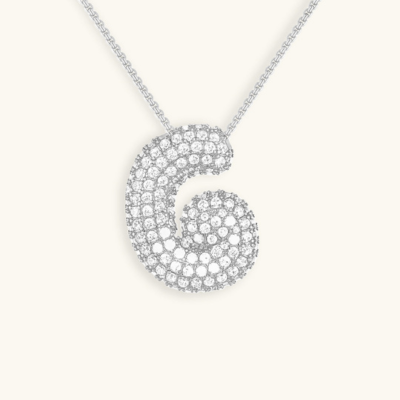 Bruce & Co Bubble Initial Crystal Necklace, A–Z, 18 in