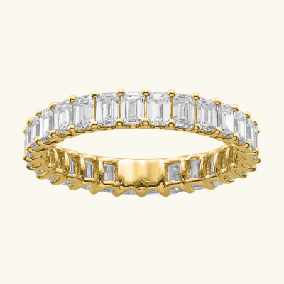 Bruce & Co Athena – Emerald-Cut Crystal Band Ring