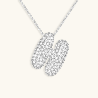 Bruce & Co Bubble Initial Crystal Necklace, A–Z, 18 in