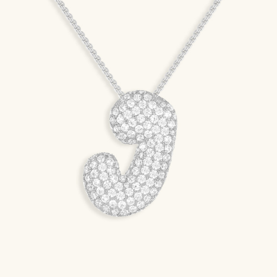 Bruce & Co Bubble Initial Crystal Necklace, A–Z, 18 in