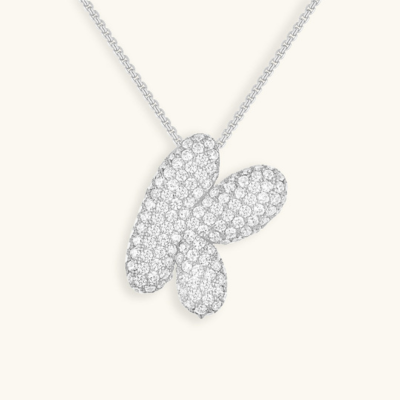 Bruce & Co Bubble Initial Crystal Necklace, A–Z, 18 in