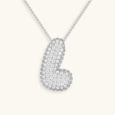 Bruce & Co Bubble Initial Crystal Necklace, A–Z, 18 in