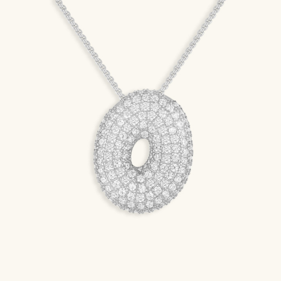 Bruce & Co Bubble Initial Crystal Necklace, A–Z, 18 in