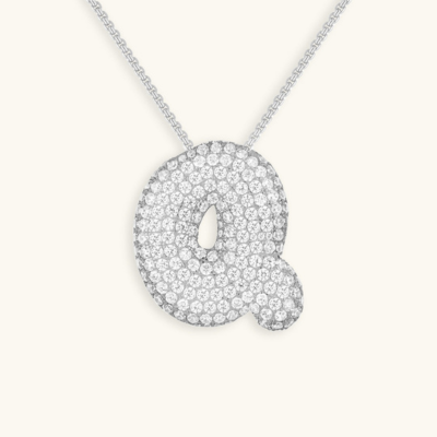 Bruce & Co Bubble Initial Crystal Necklace, A–Z, 18 in