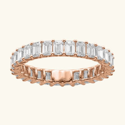 Bruce & Co Athena – Emerald-Cut Crystal Band Ring