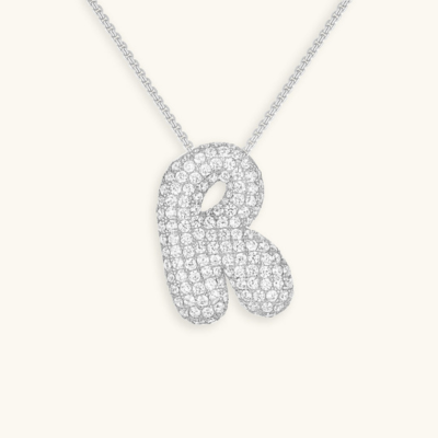 Bruce & Co Bubble Initial Crystal Necklace, A–Z, 18 in