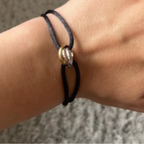 Bruce & Co Trinity – Interlocking Ring Cord Bracelet