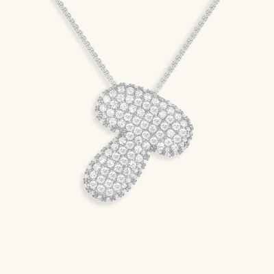 Bruce & Co Bubble Initial Crystal Necklace, A–Z, 18 in