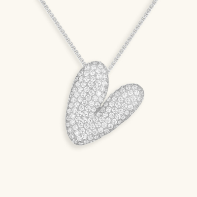 Bruce & Co Bubble Initial Crystal Necklace, A–Z, 18 in