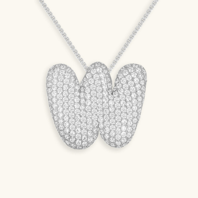 Bruce & Co Bubble Initial Crystal Necklace, A–Z, 18 in