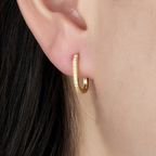 Bruce & Co Melissa – Rectangular Crystal Hoop Earrings