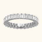 Bruce & Co Athena – Emerald-Cut Crystal Band Ring