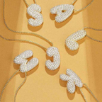 Bruce & Co Bubble Initial Crystal Necklace, A–Z, 18 in
