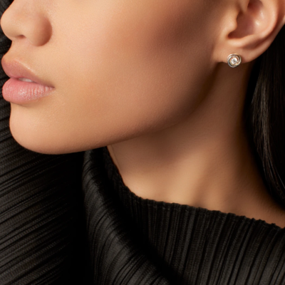 Bruce & Co Trinity – Round Crystal Knot Stud Earrings